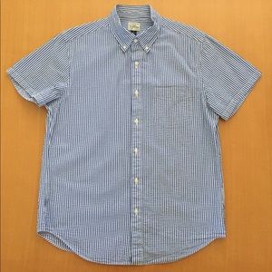 Men’s J Crew Med Seersucker Short Sleeved Shirt